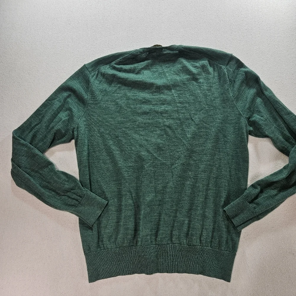 Polo Ralph Lauren Merino Wool Sweater XL Green V Neck